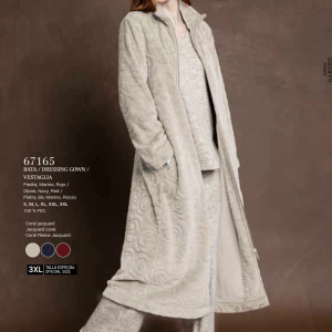 Vestaglia lunga in pile caldo da donna 