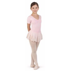 Body Danza con Gonnellino e Maniche Corte – B3000