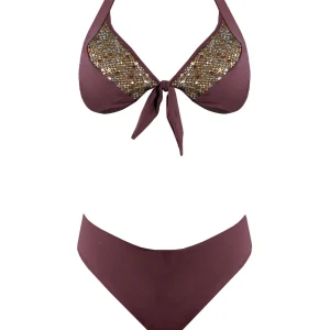 Coals Beach Bikini Ferretto KC Paillettes Bronze