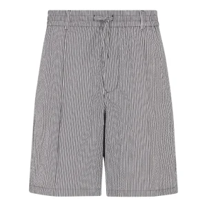 Bermuda con coulisse in tessuto seersucker rigato Emporio Armani 3D1PE21NPIZ