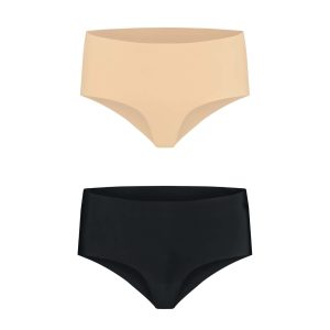 Slip Alto Invisibile (2 pack: 1 nudo, 1 nero)