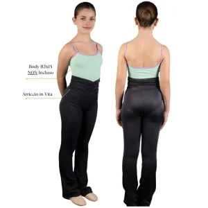Pantaloni Elasticizzati con Arriccio in Vita – L16