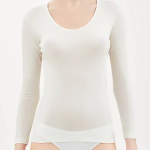 Maglia manica lunga lana e cotone
