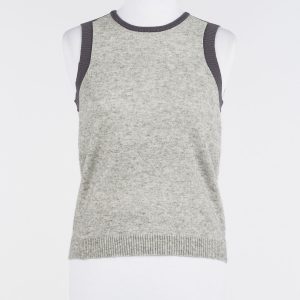 Top in lana grigia Twinset Coordinato